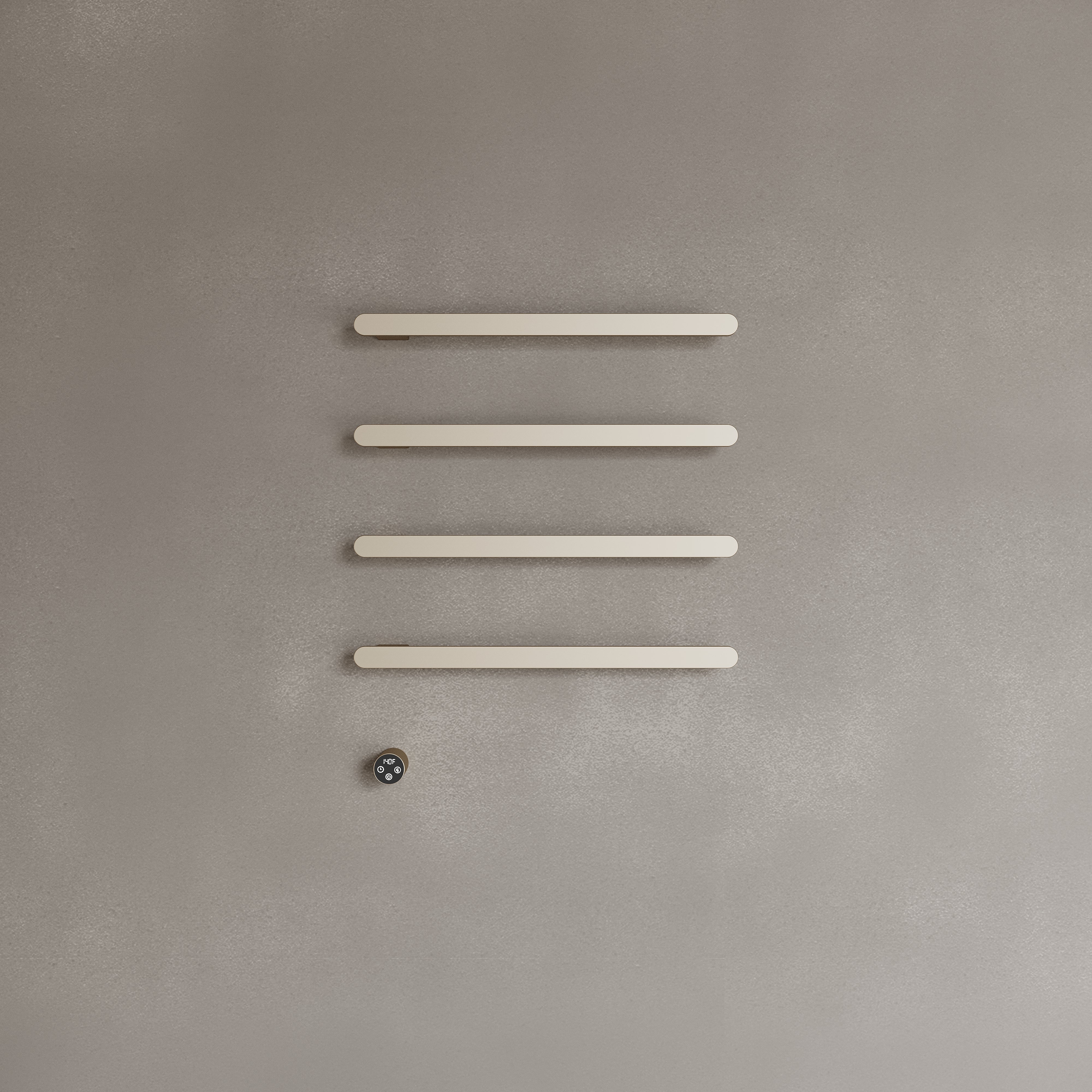 Wall-Mounted Heated Towel Rack – Slim Profile with Digital Display