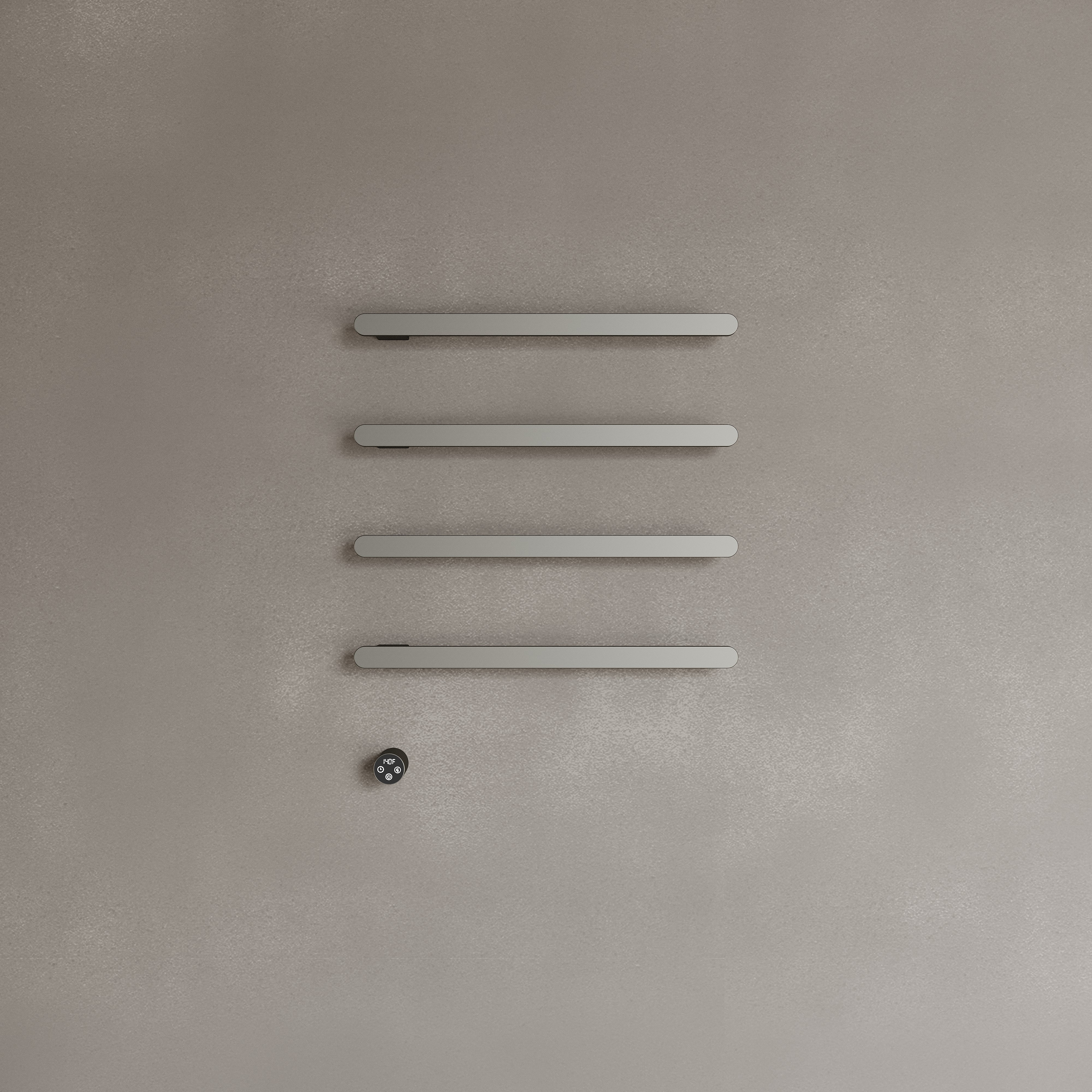 Wall-Mounted Heated Towel Rack – Slim Profile with Digital Display