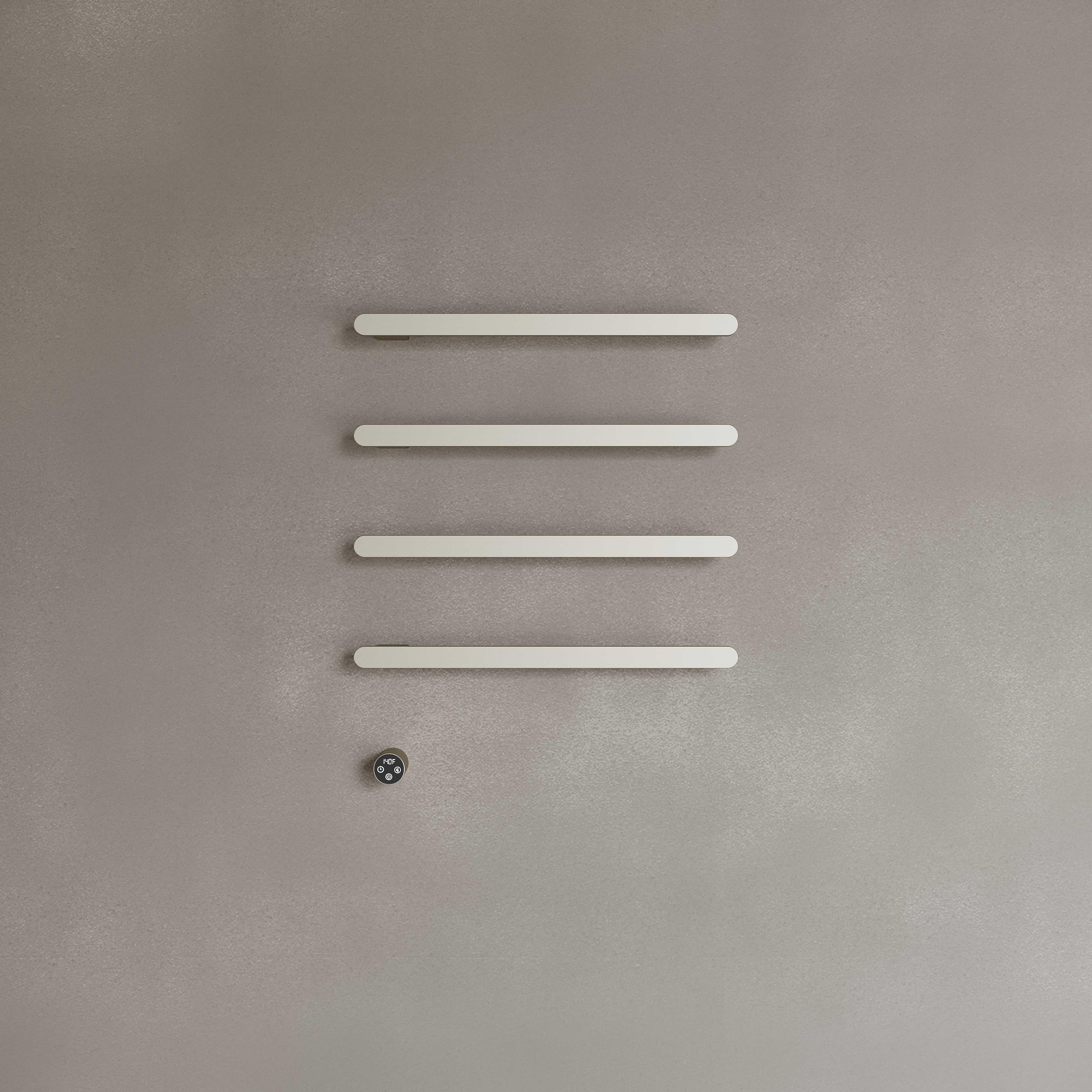 Wall-Mounted Heated Towel Rack – Slim Profile with Digital Display