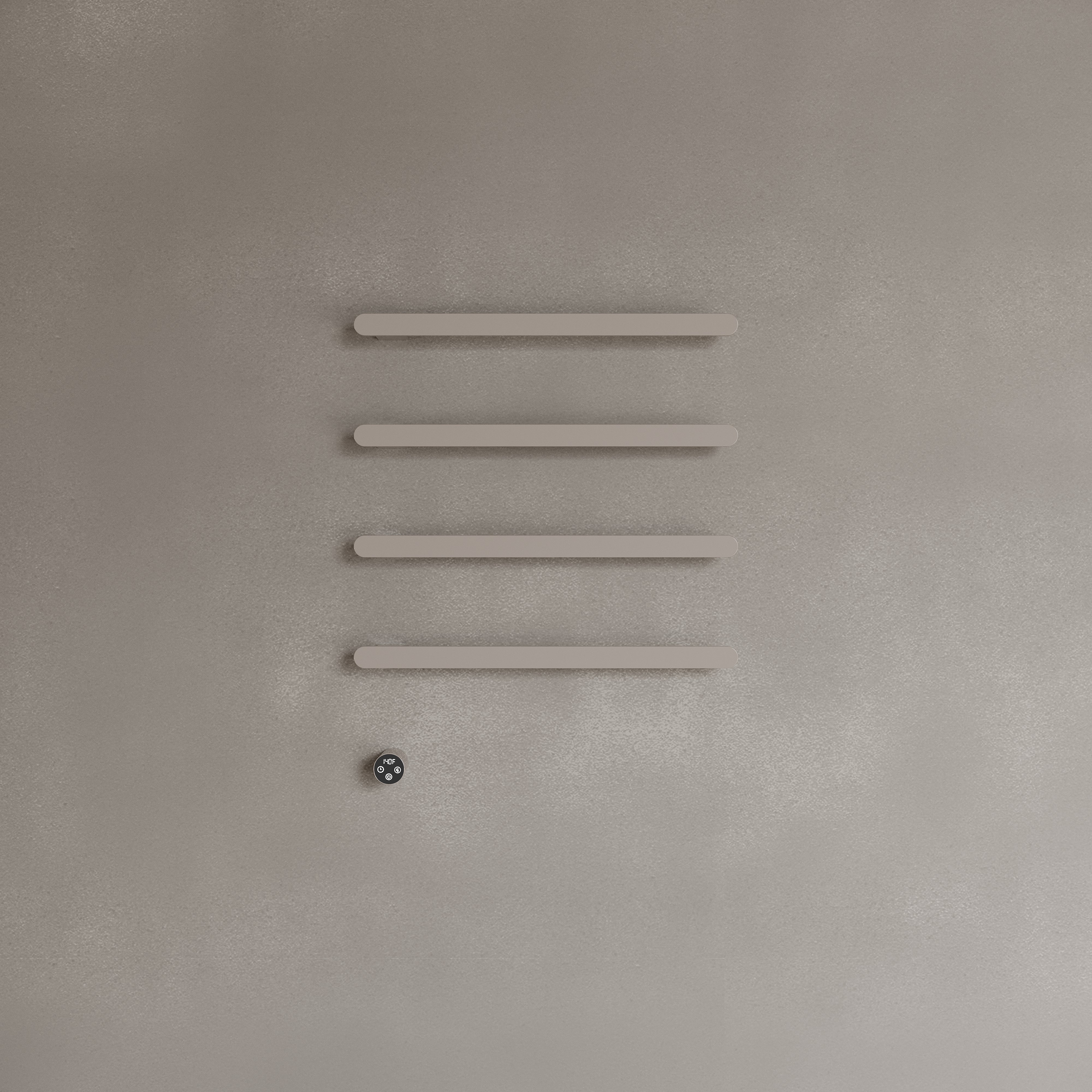 Wall-Mounted Heated Towel Rack – Slim Profile with Digital Display