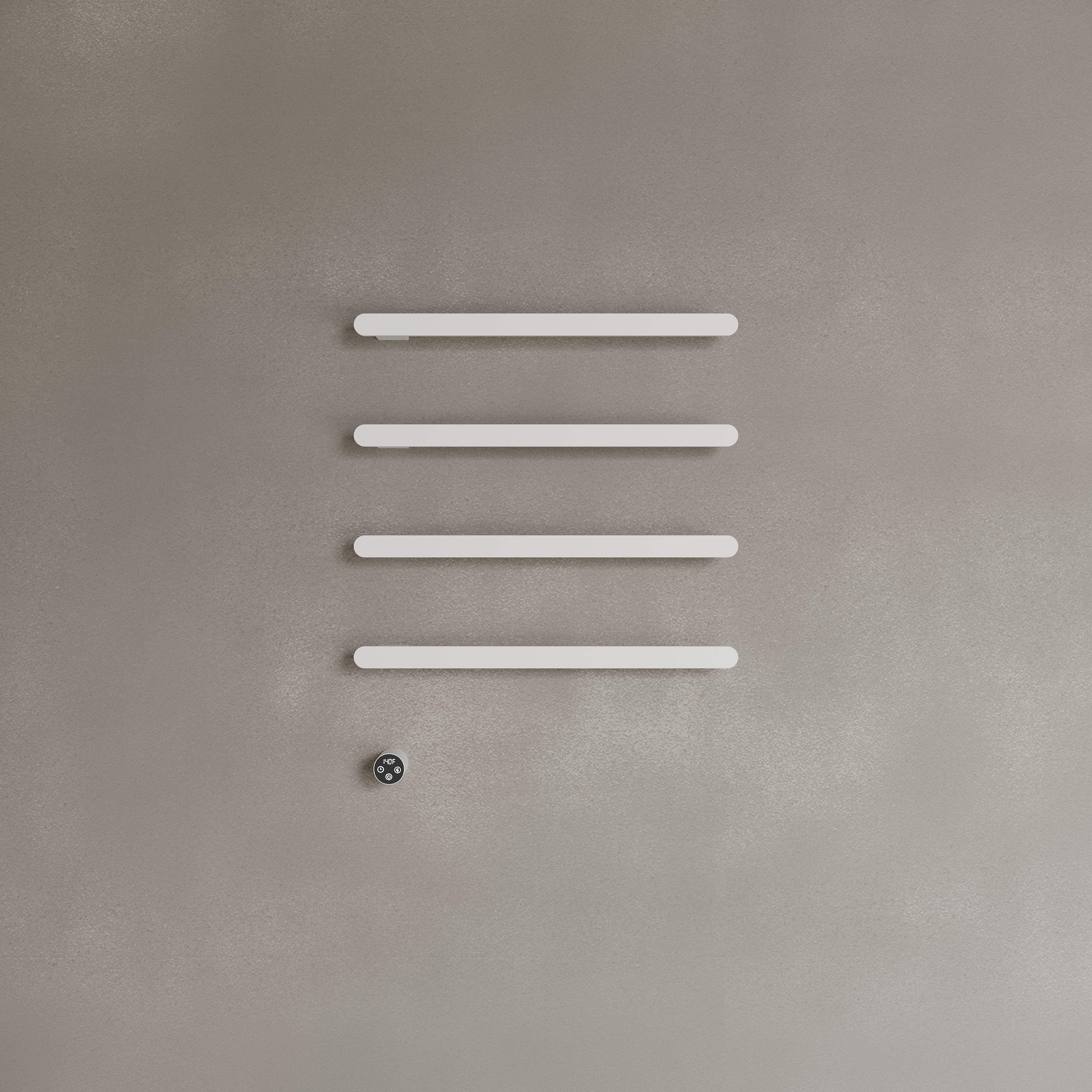 Wall-Mounted Heated Towel Rack – Slim Profile with Digital Display
